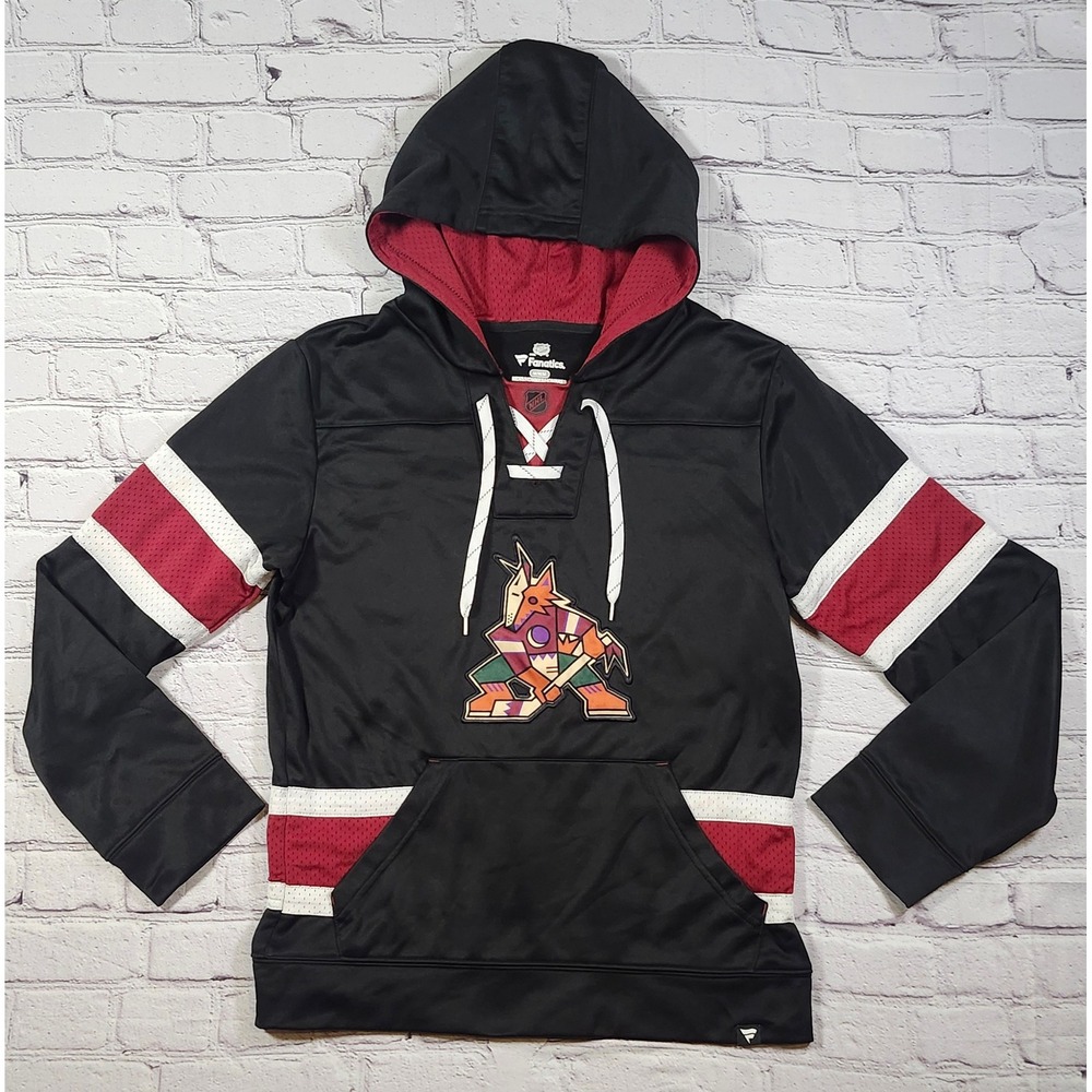 Fanatics NHL Arizona Coyotes Kachina Lace Up Hoodie Mens Medium Black Burgundy